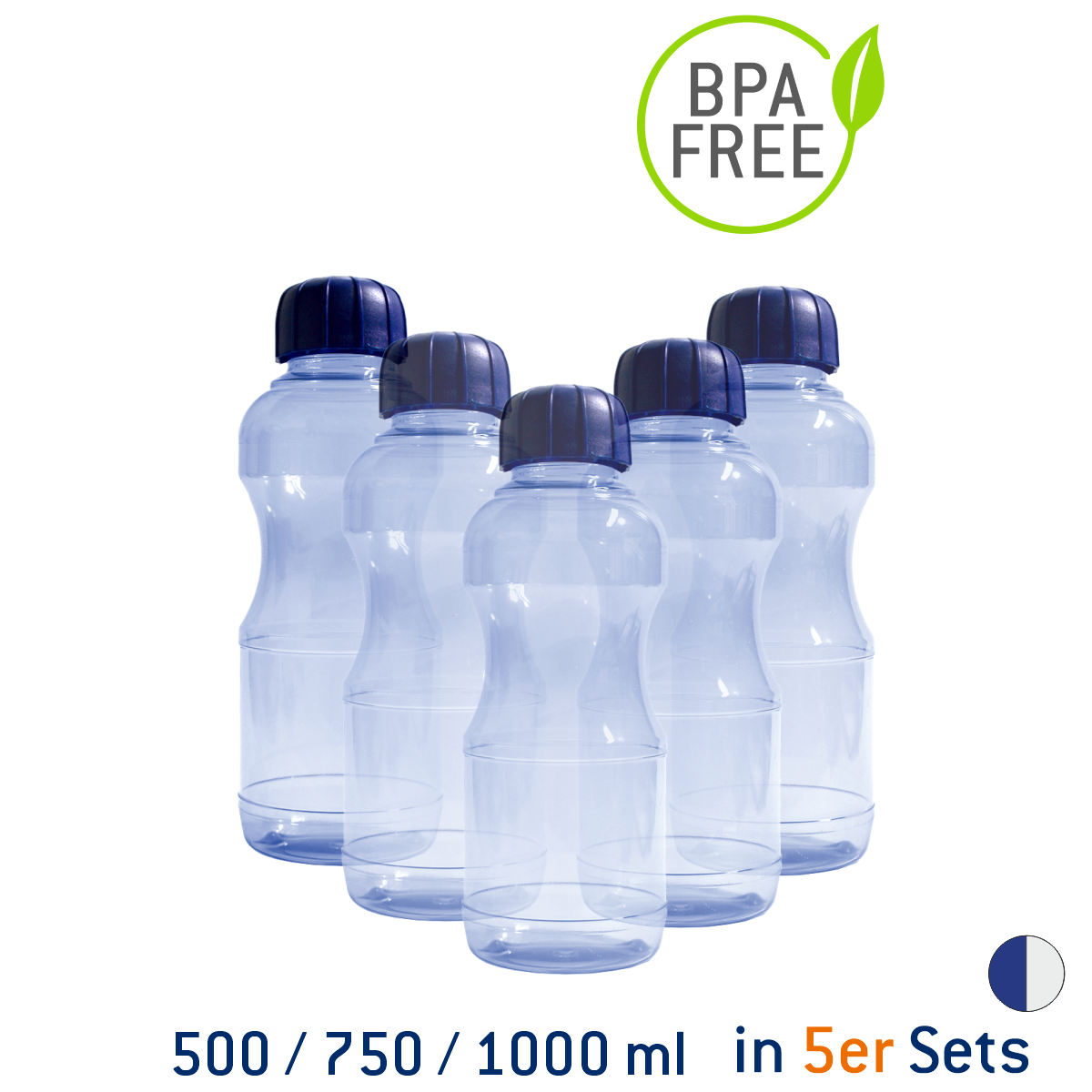 Tritan-Trinkflasche Blue Line Set Volumen: 500 ml